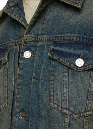  - JUUN.J - Leather Sleeve Denim Trucker Jacket