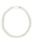 Main View - Click To Enlarge - NUMBERING - Pearl Plated Brass Safety Pin Necklace