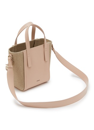 Detail View - Click To Enlarge - CHLOÉ - Small Sense Leather Canvas Tote Bag