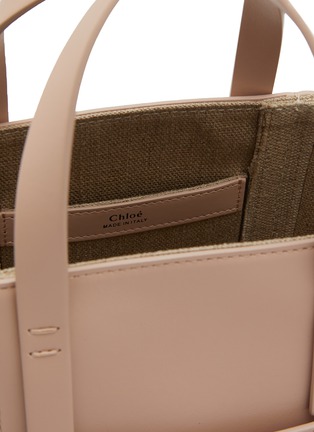 Detail View - Click To Enlarge - CHLOÉ - Small Sense Leather Canvas Tote Bag