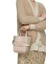 Front View - Click To Enlarge - CHLOÉ - Small Sense Leather Canvas Tote Bag