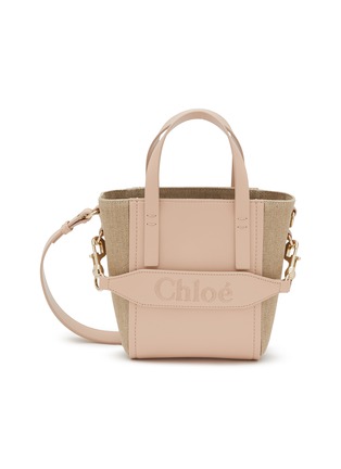 Main View - Click To Enlarge - CHLOÉ - Small Sense Leather Canvas Tote Bag