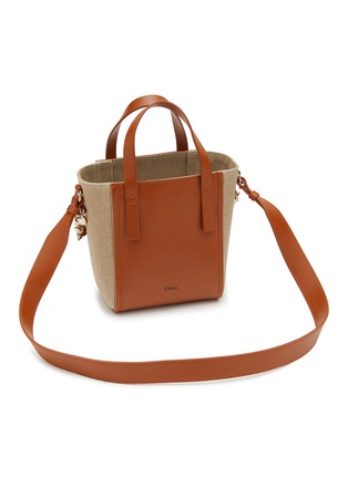 Detail View - Click To Enlarge - CHLOÉ - Small Sense Leather Canvas Tote Bag
