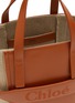 Detail View - Click To Enlarge - CHLOÉ - Small Sense Leather Canvas Tote Bag