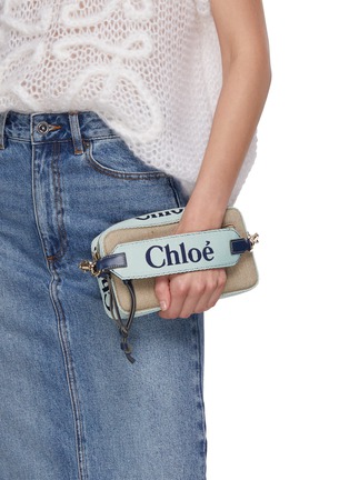Front View - Click To Enlarge - CHLOÉ - Woody Linen Belt Bag