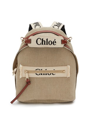 Main View - Click To Enlarge - CHLOÉ - Woody Linen Canvas Backpack