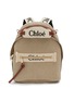 Main View - Click To Enlarge - CHLOÉ - Woody Linen Canvas Backpack