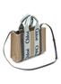 Detail View - Click To Enlarge - CHLOÉ - Small Woody Linen Canvas Tote Bag