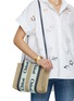 Figure View - Click To Enlarge - CHLOÉ - Small Woody Linen Canvas Tote Bag