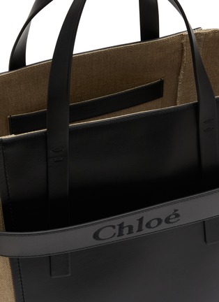 Detail View - Click To Enlarge - CHLOÉ - Large Sense Leather Canvas Tote Bag