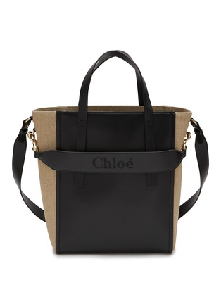Main View - Click To Enlarge - CHLOÉ - Large Sense Leather Canvas Tote Bag