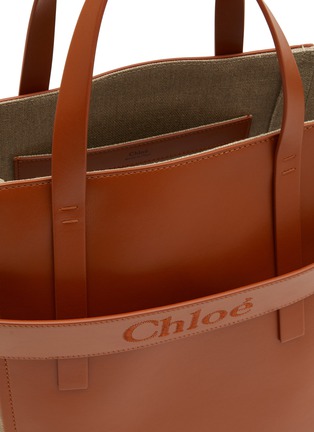 Detail View - Click To Enlarge - CHLOÉ - Large Sense Leather Canvas Tote Bag