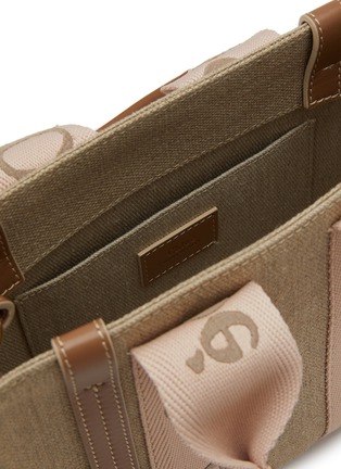 Detail View - Click To Enlarge - CHLOÉ - Small Woody Linen Canvas Tote Bag