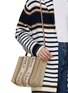 Figure View - Click To Enlarge - CHLOÉ - Small Woody Linen Canvas Tote Bag