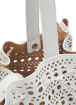 Detail View - Click To Enlarge - ALAÏA - Rose Marie Vienne Perforated Leather Wristlet Bag
