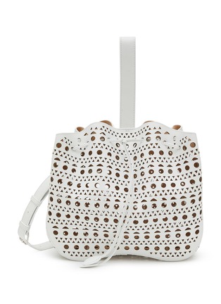 Main View - Click To Enlarge - ALAÏA - Rose Marie Vienne Perforated Leather Wristlet Bag