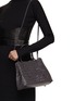 Front View - Click To Enlarge - ALAÏA - Mina 25 Vienne Perforated Leather Tote Bag