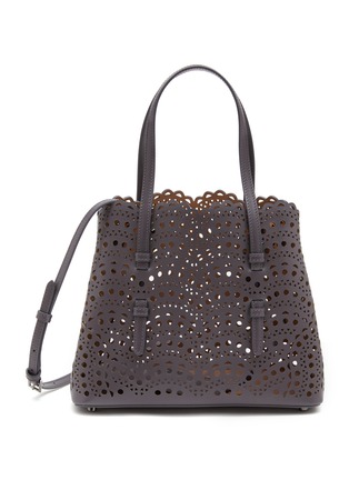 Main View - Click To Enlarge - ALAÏA - Mina 25 Vienne Perforated Leather Tote Bag