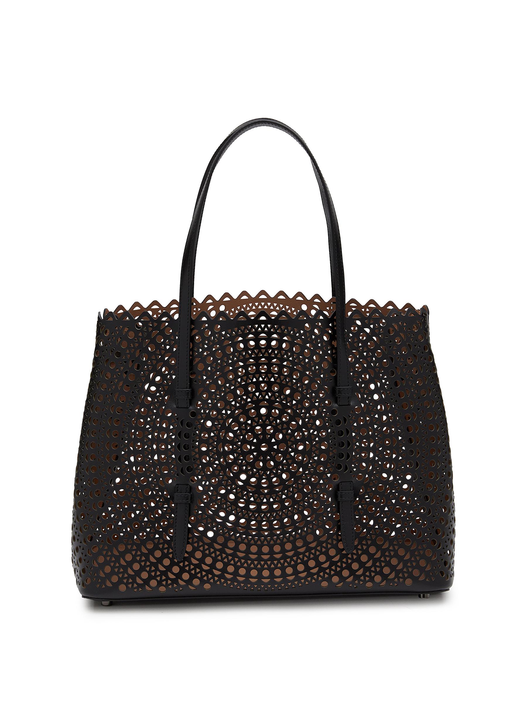 ALAÏA Mina 32 Perforated Leather Tote Bag