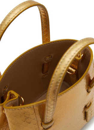 Detail View - Click To Enlarge - ALAÏA - Mina 16 Laminated Elaphe Leather Tote Bag