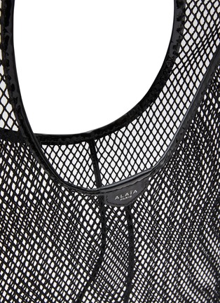 Detail View - Click To Enlarge - ALAÏA - Extra Large One Piece Mesh Shoulder Bag
