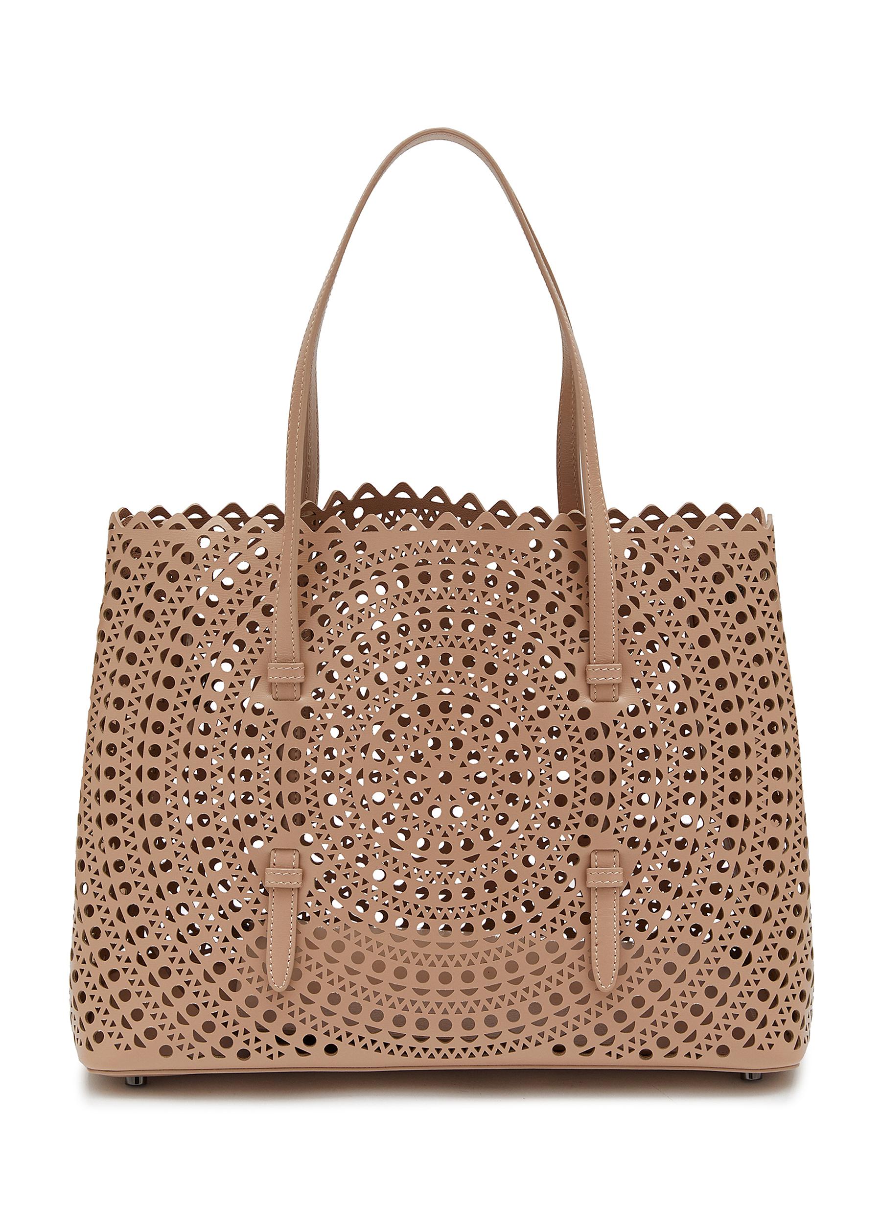 Mina 32 Perforated Leather Tote Bag