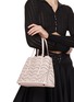 Figure View - Click To Enlarge - ALAÏA - Mina 25 Perforated Leather Tote Bag