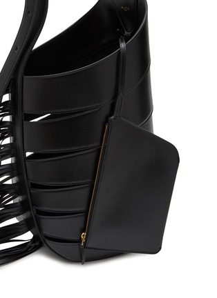  - ALAÏA - Medium Babel Fringed Leather Bucket Bag