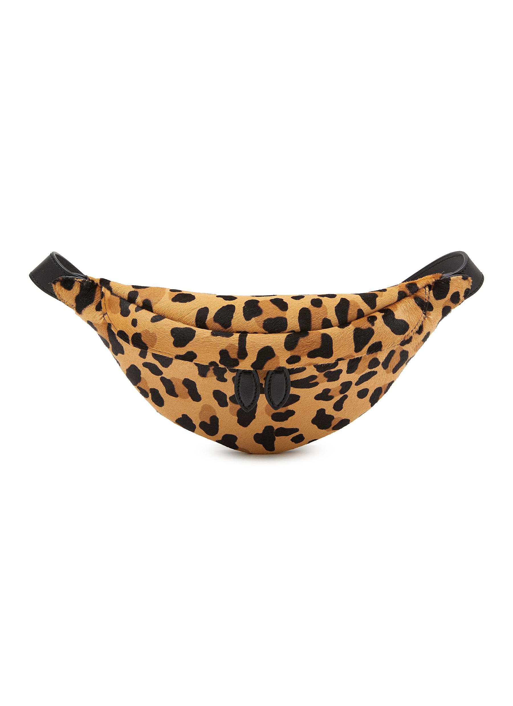 XS Leopard Print Leather Bum Bag