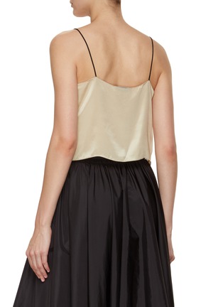 Back View - Click To Enlarge - PRADA - Logo Print Silk Cami Top