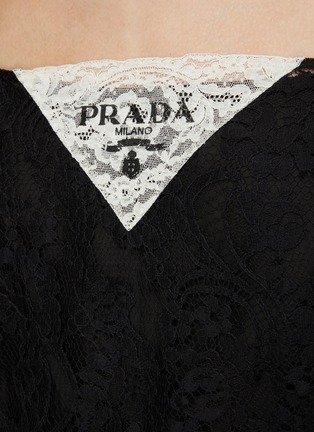  - PRADA - Logo Print Lace Cami Top