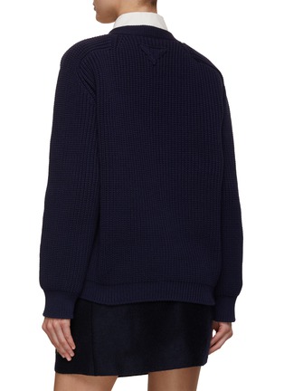 Back View - Click To Enlarge - PRADA - Chunky Ribbed Cardigan
