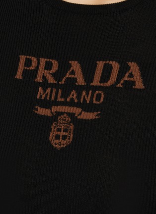  - PRADA - Logo Jacquard Silk Knit Midi Dress