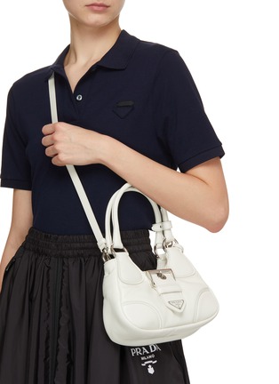Front View - Click To Enlarge - PRADA - Moon Padded Leather Shoulder Bag