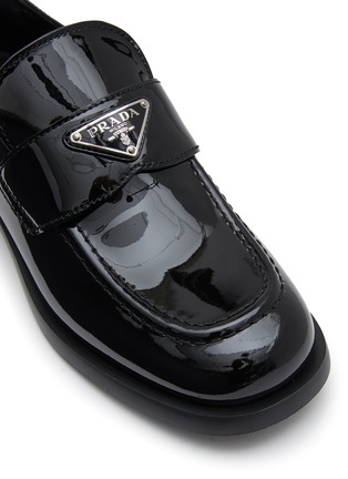 Detail View - Click To Enlarge - PRADA - Patent Leather Flat Loafers