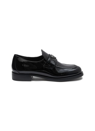 Main View - Click To Enlarge - PRADA - Patent Leather Flat Loafers