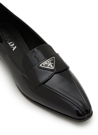 Detail View - Click To Enlarge - PRADA - Patent Leather Point Toe Moccasins