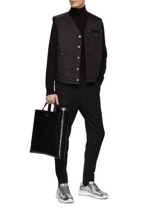 Figure View - Click To Enlarge - PRADA - Pleated Slim Fit Pants
