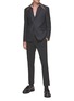 Figure View - Click To Enlarge - PRADA - Collar Detail Single Breasted Notch Lapel Blazer