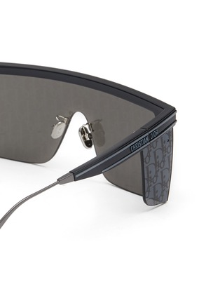 Dior Club M1u Women's Mask Sunglasses, 137mm In Black/gray Mirrored Solid