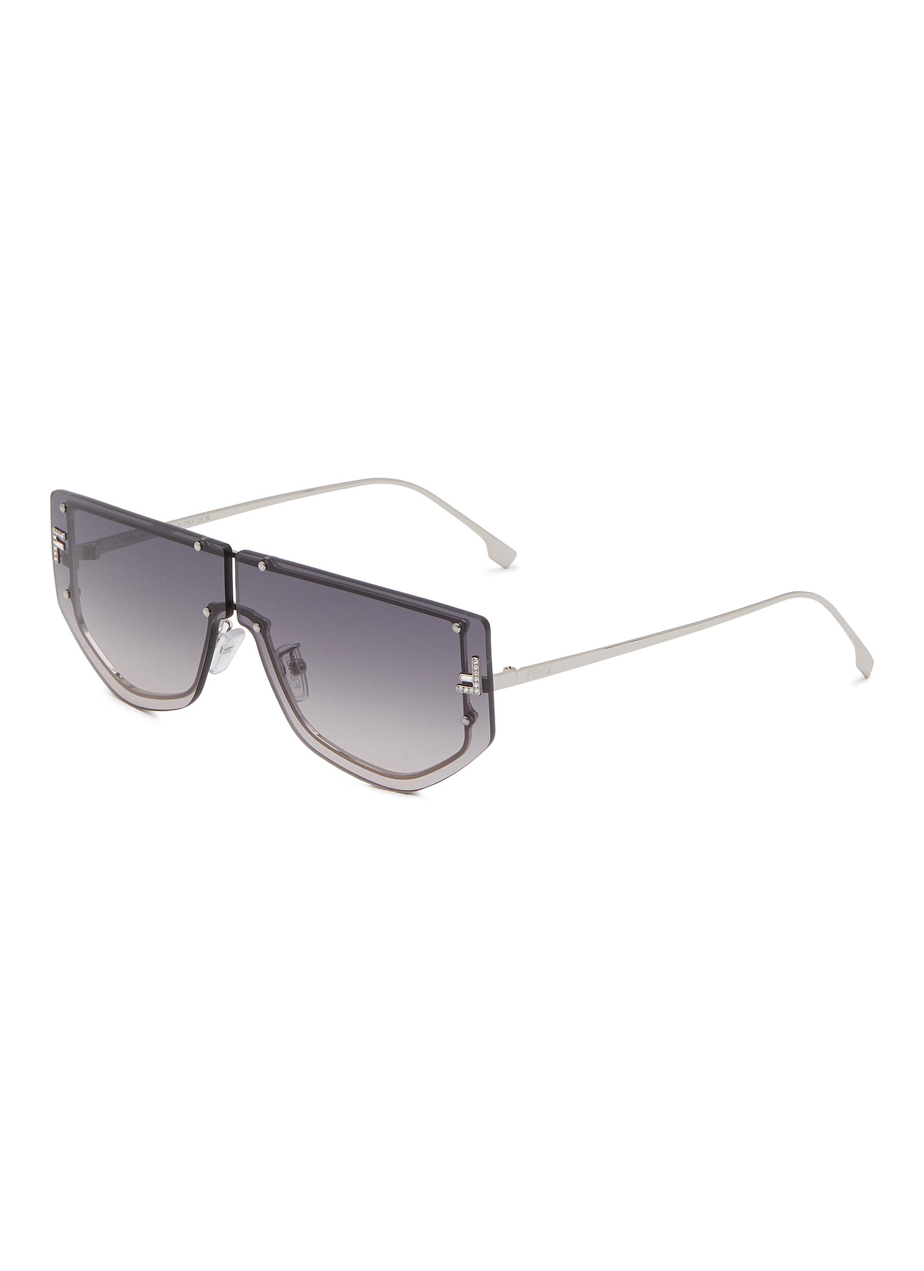 Fendi First Rimless Metal Sunglasses