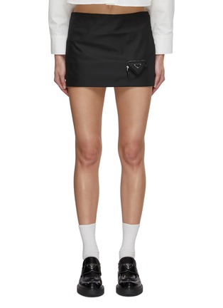 Main View - Click To Enlarge - PRADA - Mini Pouch Re-Nylon Mini Skirt