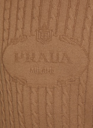  - PRADA - Logo Front Crew Neck Cashmere Pullover