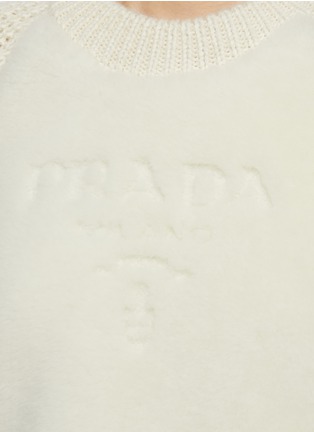  - PRADA - Shearling Front Knit Sleeve Sweater