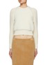 Main View - Click To Enlarge - PRADA - Shearling Front Knit Sleeve Sweater
