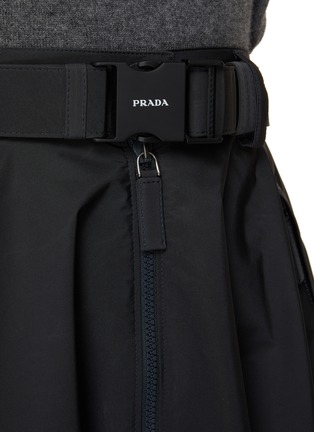  - PRADA - Belted Technical Midi Skirt