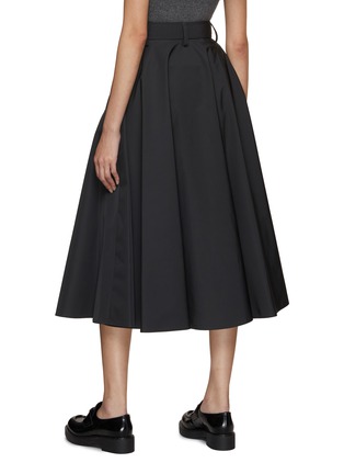 Back View - Click To Enlarge - PRADA - Belted Technical Midi Skirt
