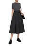 Figure View - Click To Enlarge - PRADA - Belted Technical Midi Skirt