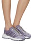Figure View - Click To Enlarge - MAISON MARGIELA - 50/50 Leather Low Top Sneakers