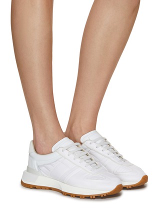 Figure View - Click To Enlarge - MAISON MARGIELA - 50/50 Leather Low Top Sneakers